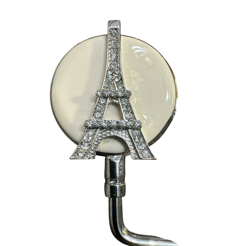 SPRING STREET EIFFEL TOWER PURSE HOOK FOLDING HANDBAG HOLDER RHINESTONE